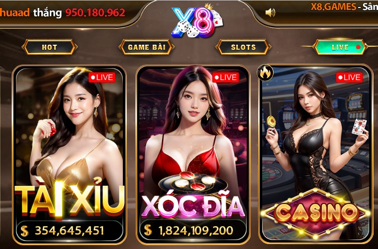 Giới thiệu X8 đa dạng các loại game phong phú